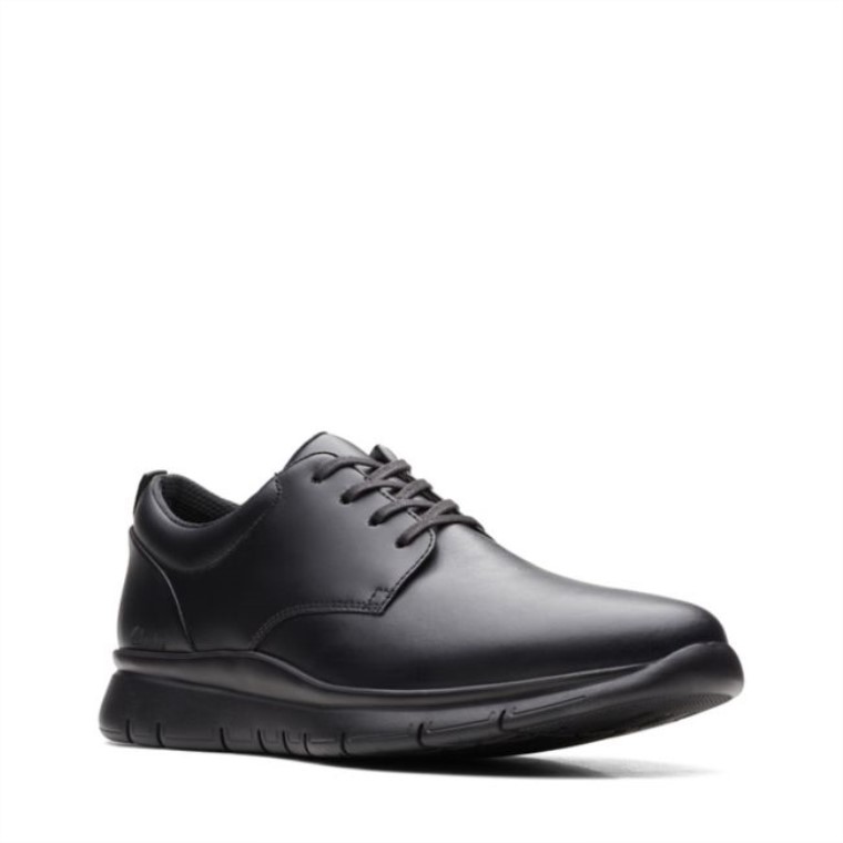 Clarks Cuero Negro Lt Corbata Cuero Negro