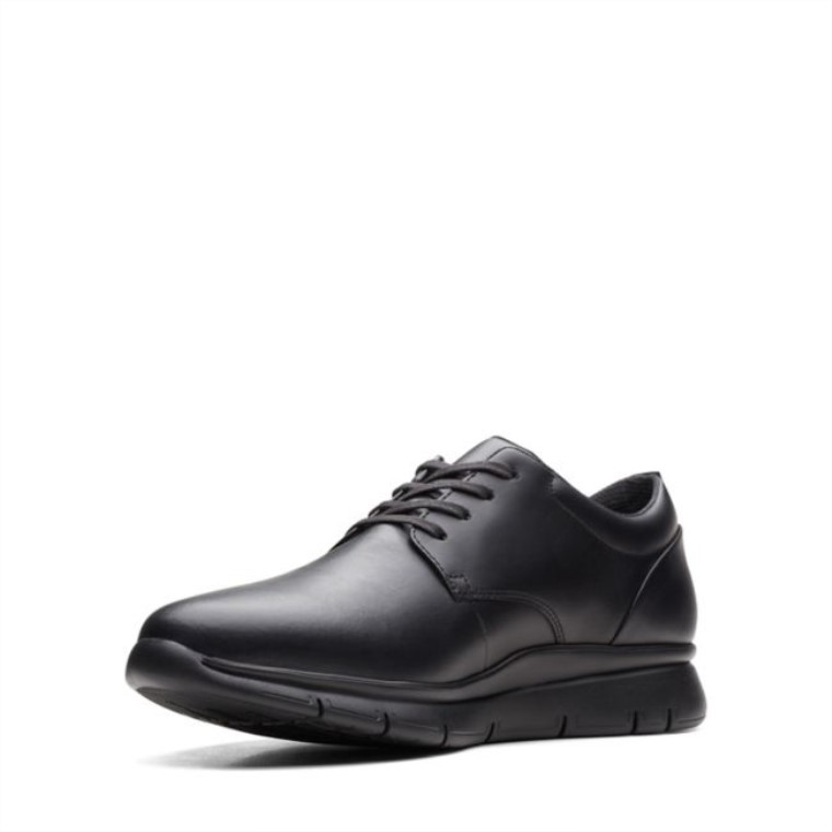 Clarks Cuero Negro Lt Corbata Cuero Negro