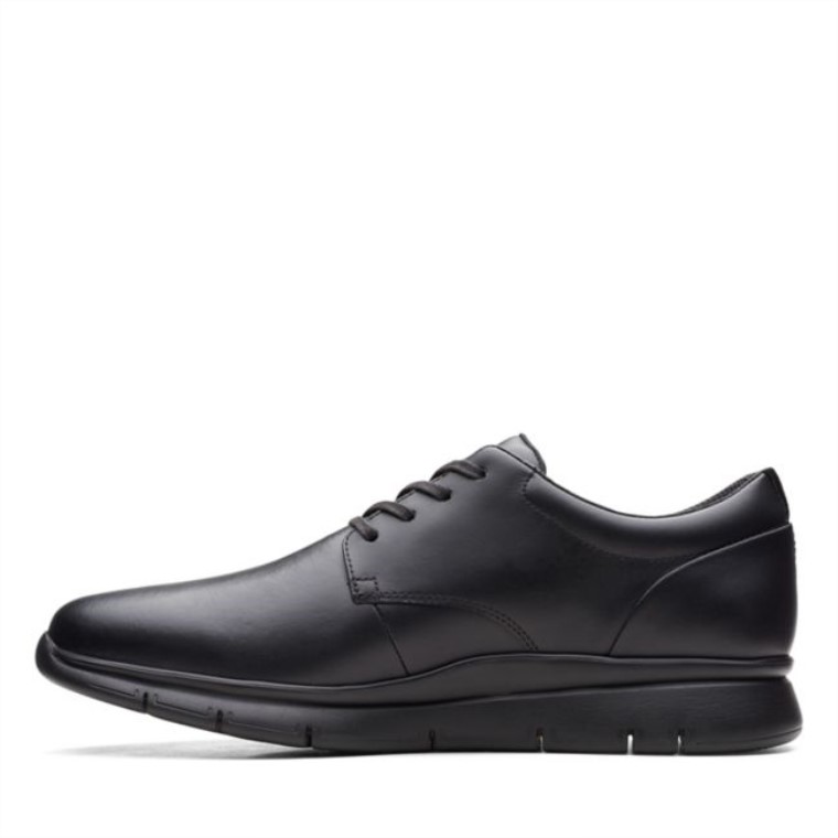 Clarks Cuero Negro Lt Corbata Cuero Negro