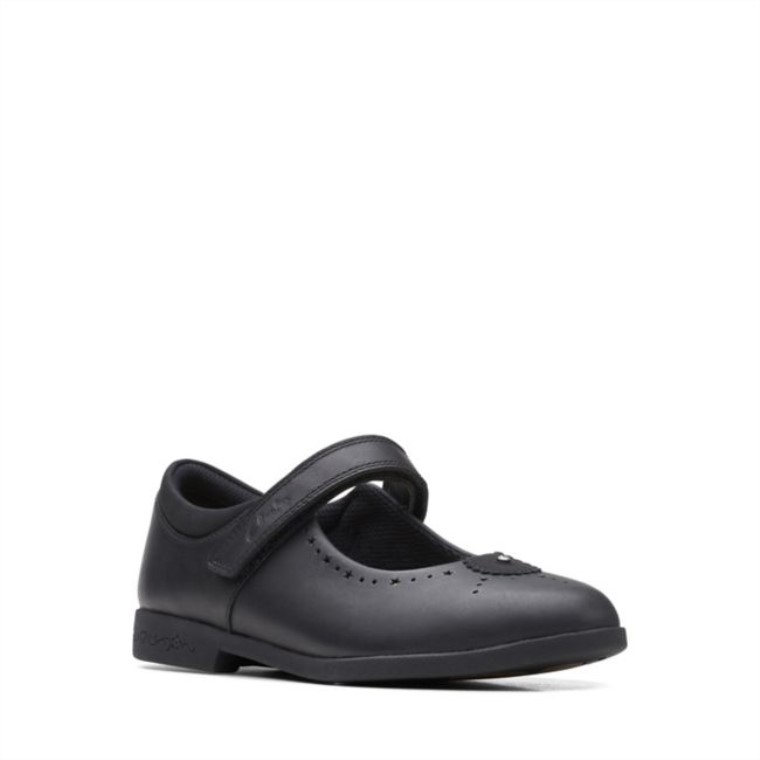 Clarks Cuero Negro Magic Step Bar Cuero Negro Antiguo