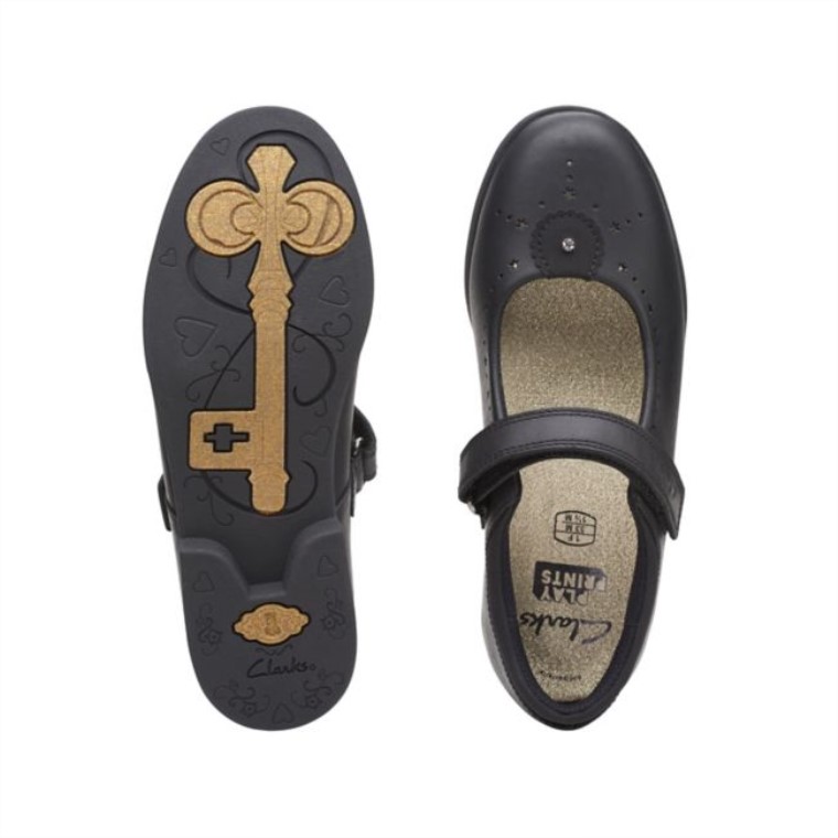 Clarks Cuero Negro Magic Step Bar Cuero Negro Antiguo