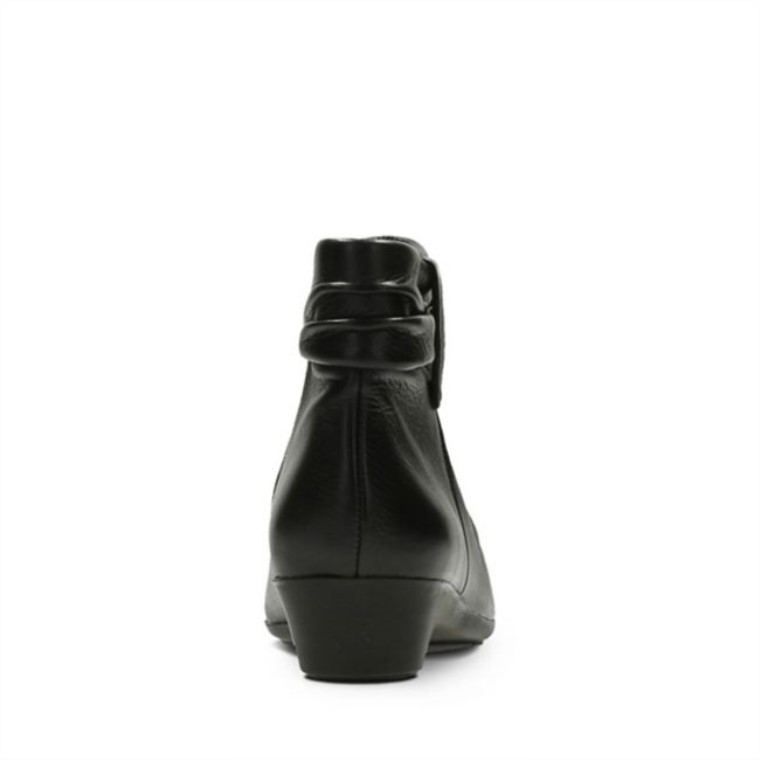 Clarks Cuero Negro Matrona Ella Cuero Negro