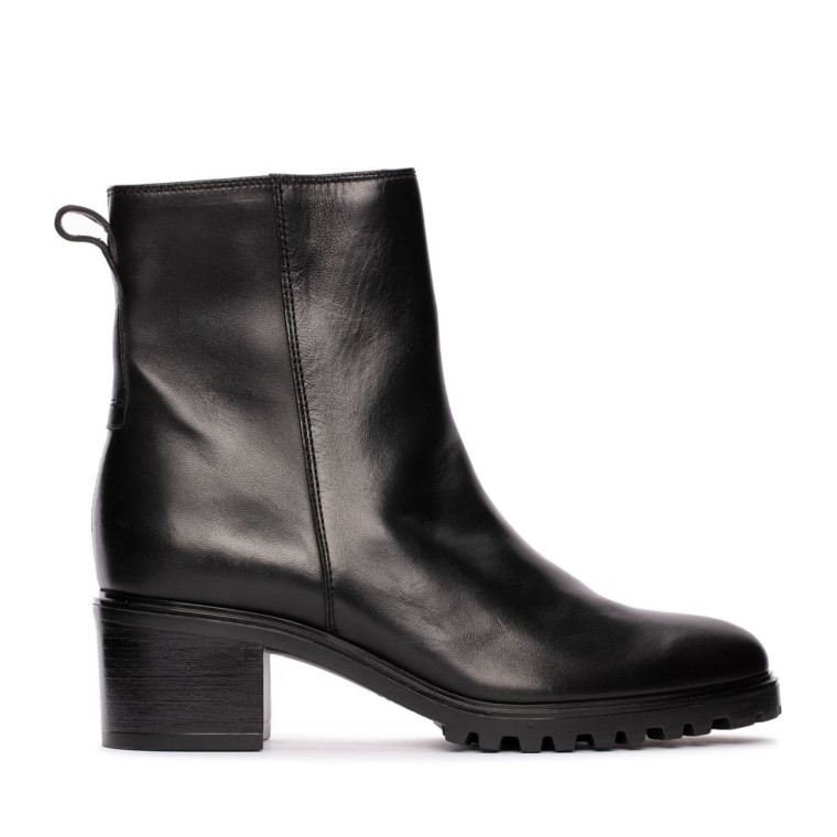 Clarks Cuero Negro Cremallera Meraleigh Cuero Negro
