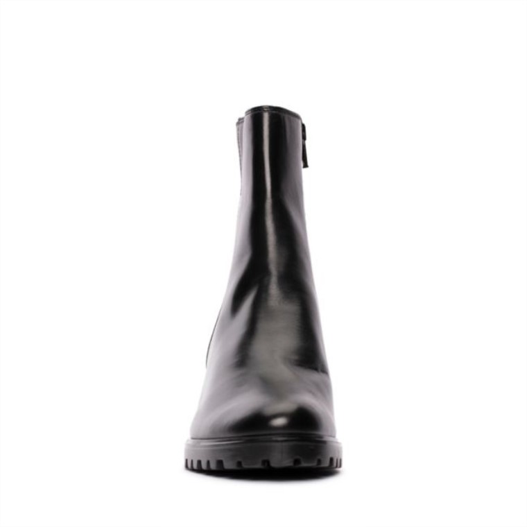 Clarks Cuero Negro Cremallera Meraleigh Cuero Negro