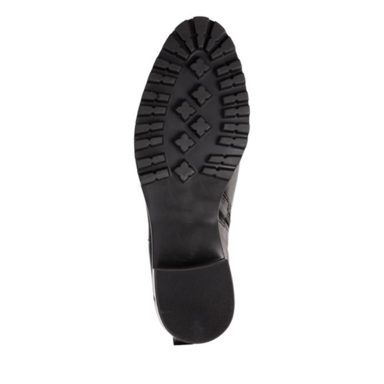 Clarks Cuero Negro Cremallera Meraleigh Cuero Negro