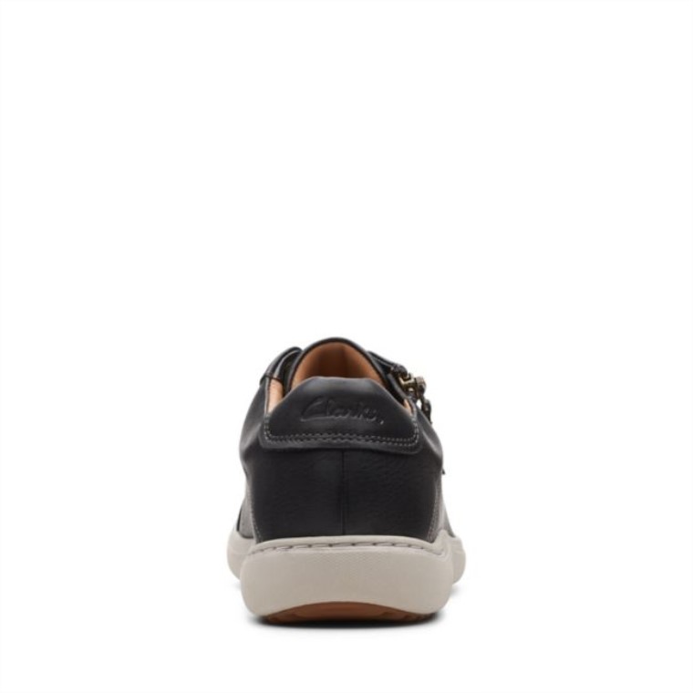 Clarks Cuero Negro Nalle Encaje Cuero Negro