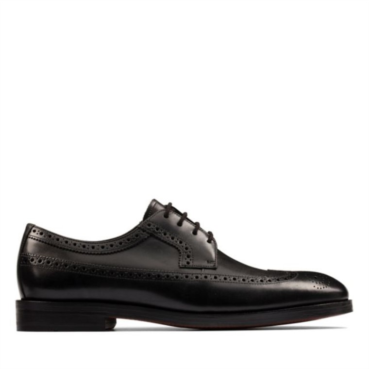 Clarks Cuero Negro Oliver Wing Cuero Negro