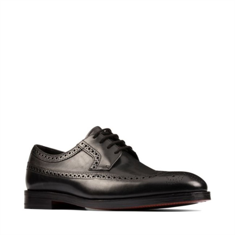 Clarks Cuero Negro Oliver Wing Cuero Negro