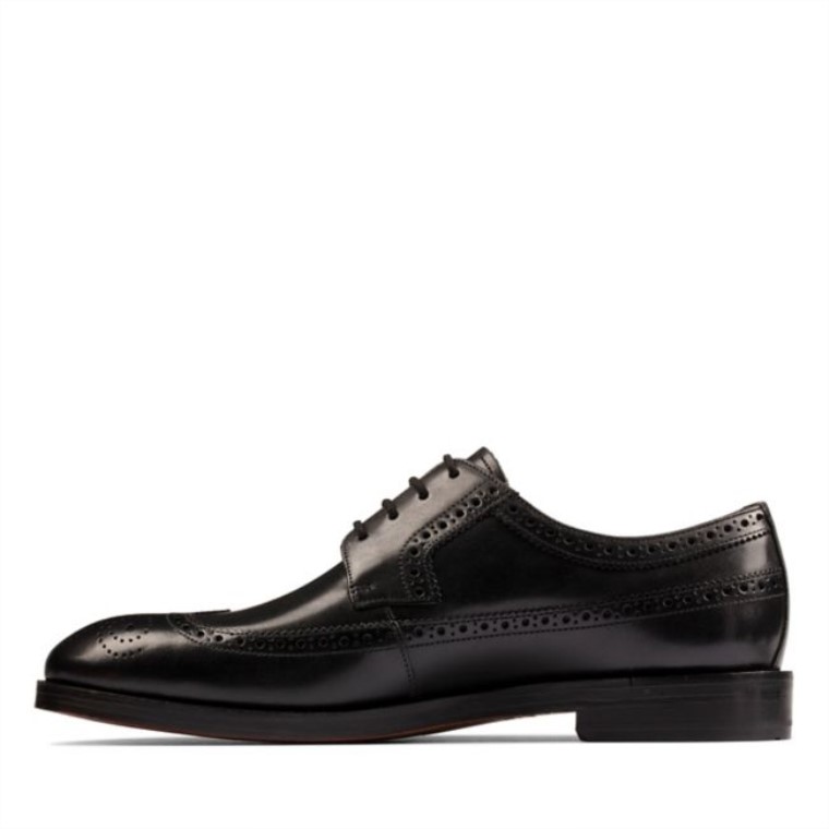 Clarks Cuero Negro Oliver Wing Cuero Negro