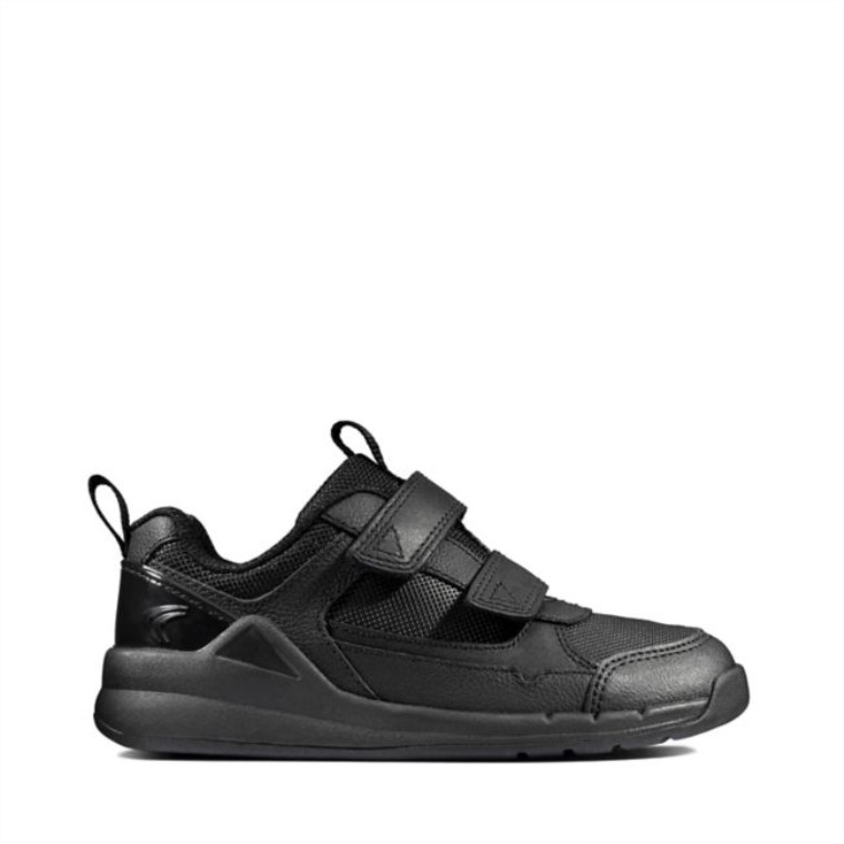 Clarks Cuero Negro Orbit Sprint Niño Cuero Negro
