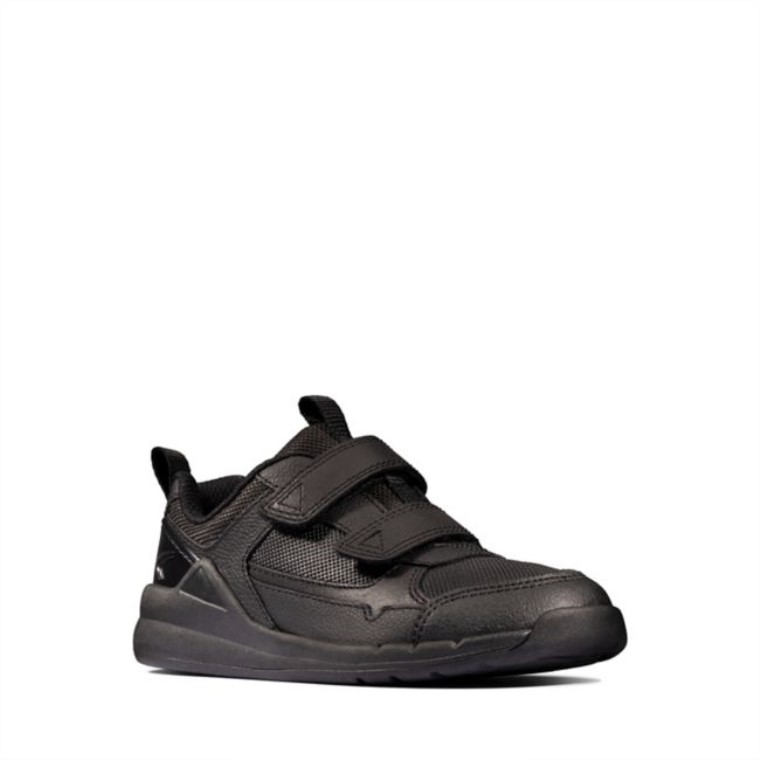 Clarks Cuero Negro Orbit Sprint Niño Cuero Negro