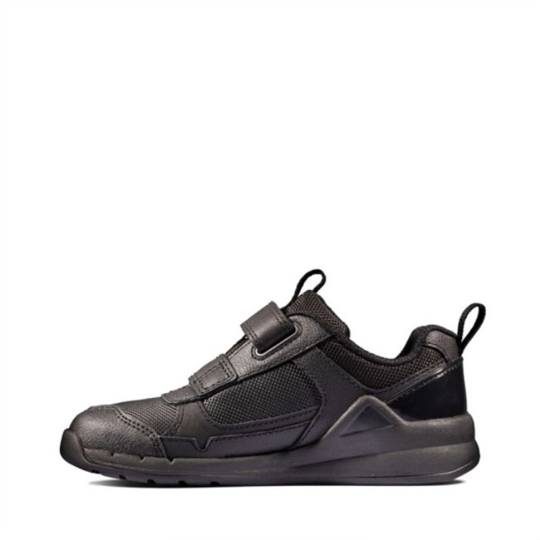Clarks Cuero Negro Orbit Sprint Niño Cuero Negro
