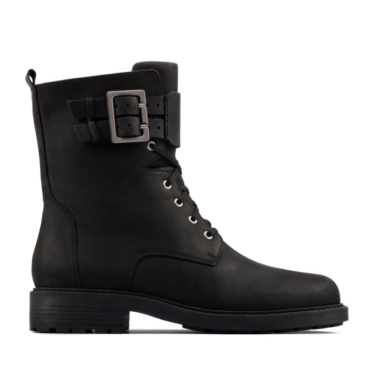 Clarks Cuero Negro Orinoco 2 Cordones Cuero Negro