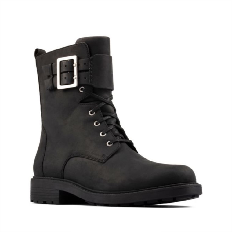 Clarks Cuero Negro Orinoco 2 Cordones Cuero Negro