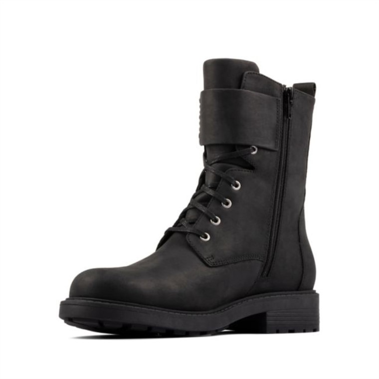 Clarks Cuero Negro Orinoco 2 Cordones Cuero Negro