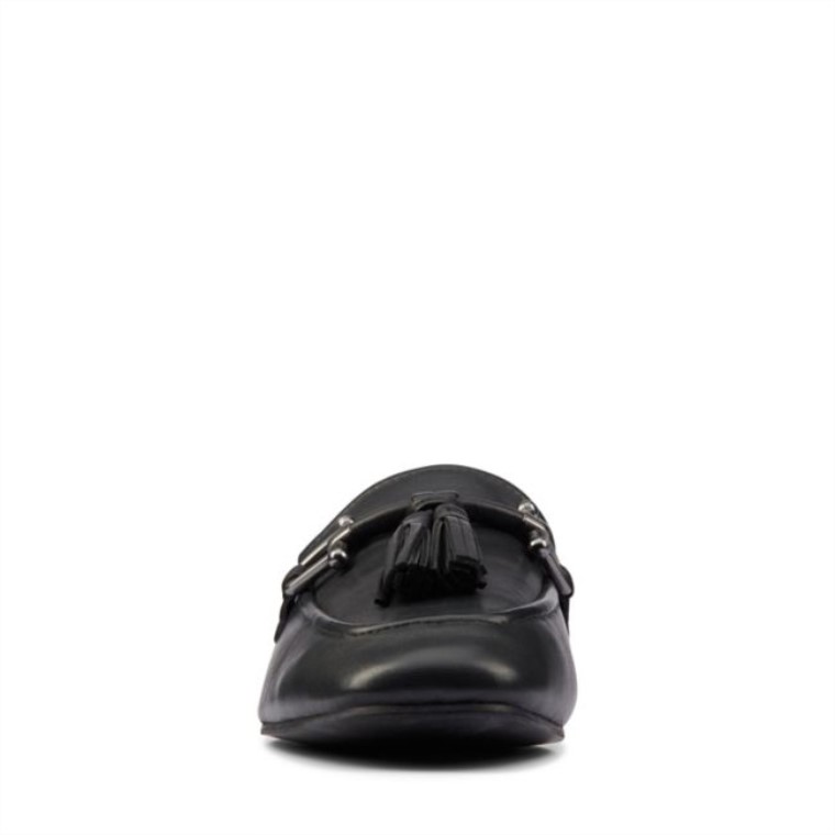 Clarks Cuero Negro Pure 2 Borlas Cuero Negro