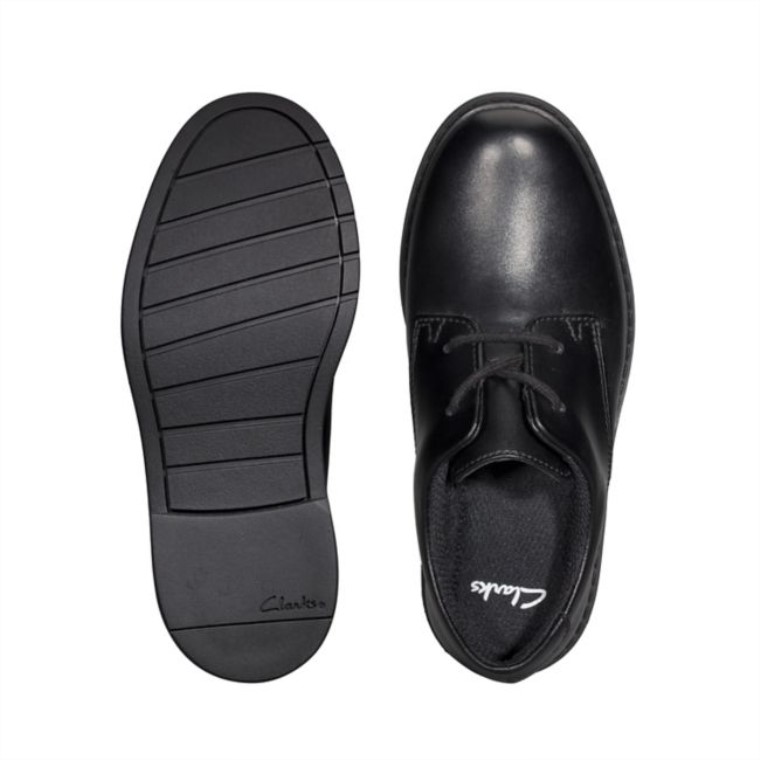 Clarks Cuero Negro Scala Loop Niño Cuero Negro