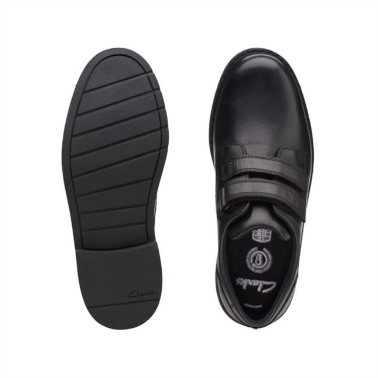 Clarks Cuero Negro Scala Pace Viejo Cuero Negro