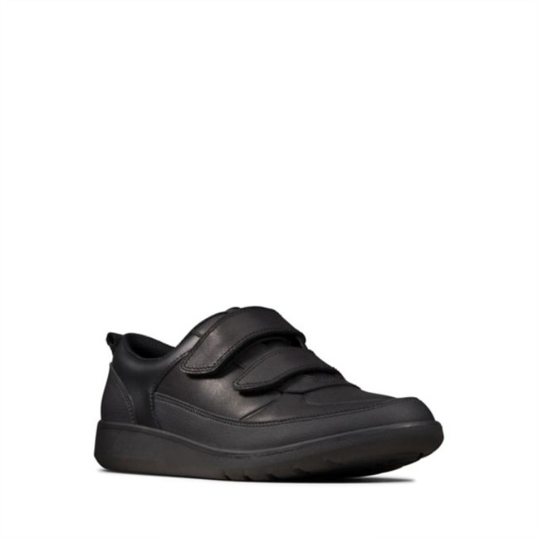 Clarks Cuero Negro Scape Flare Juvenil Cuero Negro