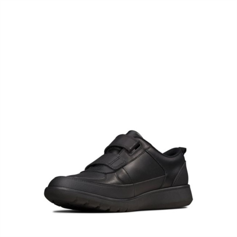 Clarks Cuero Negro Scape Flare Juvenil Cuero Negro
