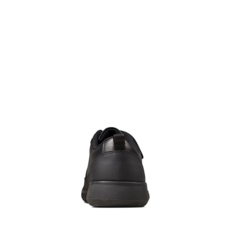 Clarks Cuero Negro Scape Flare Juvenil Cuero Negro