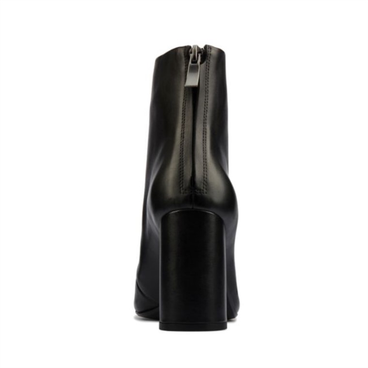 Cuero Negro Clarks Sheer85 Cremallera Cuero Negro