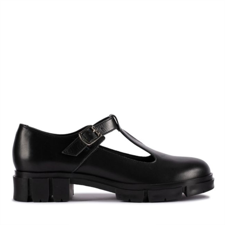 Clarks Cuero Negro Barra Teala Cuero Negro