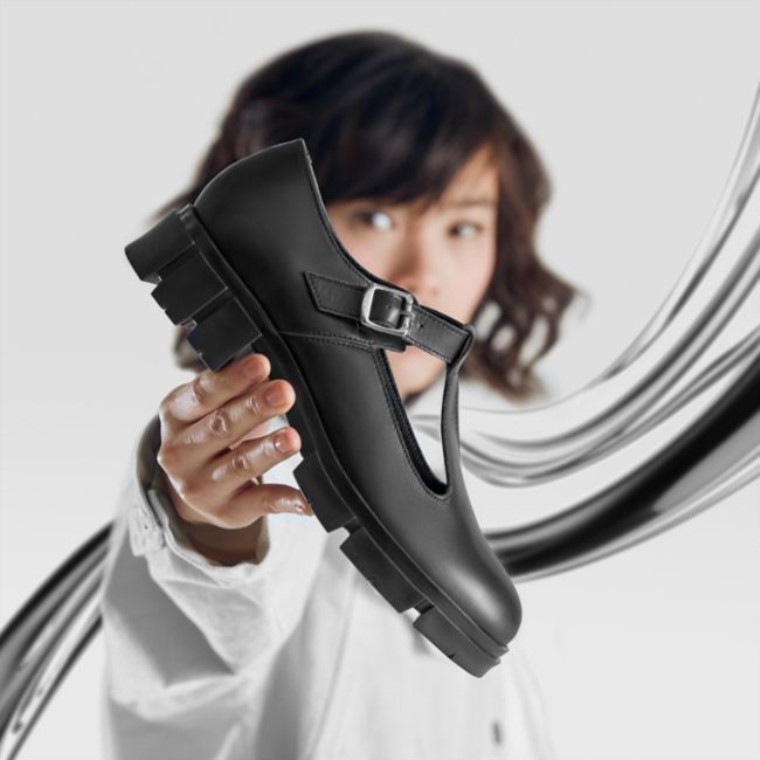 Clarks Cuero Negro Barra Teala Cuero Negro
