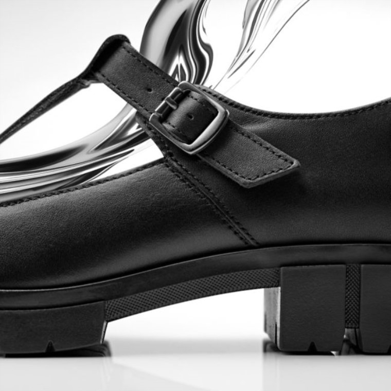 Clarks Cuero Negro Barra Teala Cuero Negro