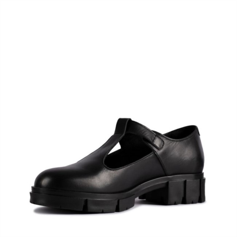 Clarks Cuero Negro Barra Teala Cuero Negro