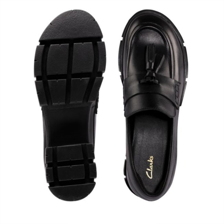 Mocasines Clarks De Cuero Negro Teala Cuero Negro