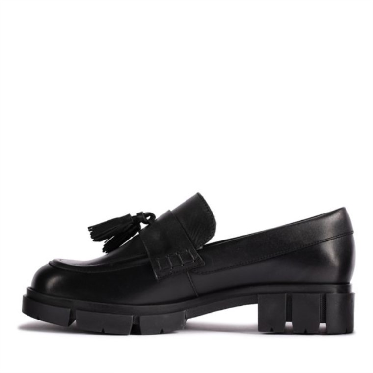 Mocasines Clarks De Cuero Negro Teala Cuero Negro