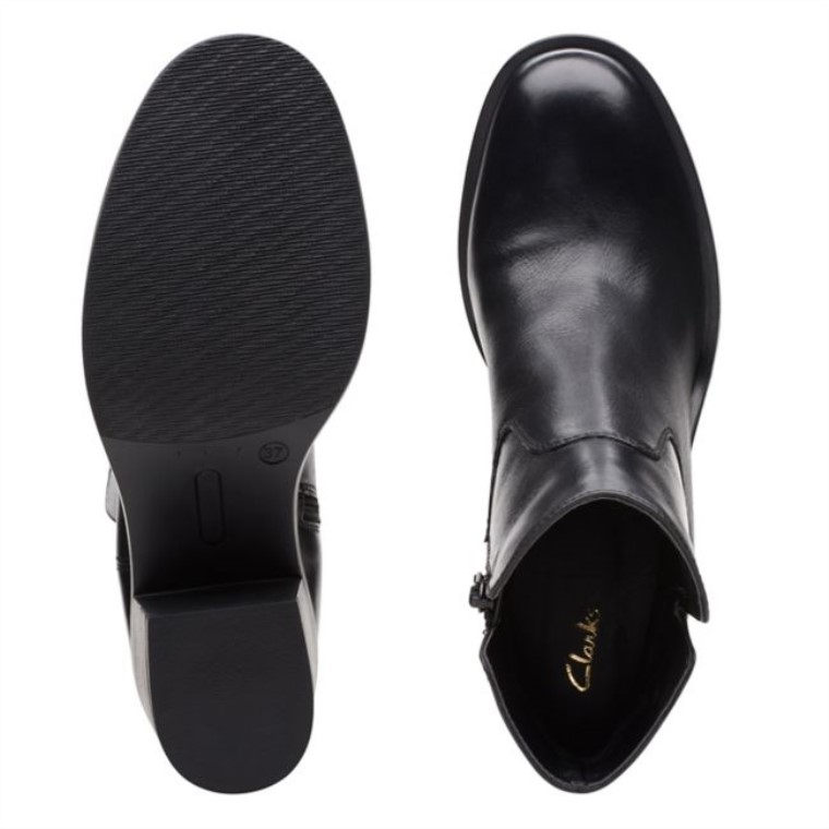 Clarks Cuero Negro Valvestino Lo Cuero Negro