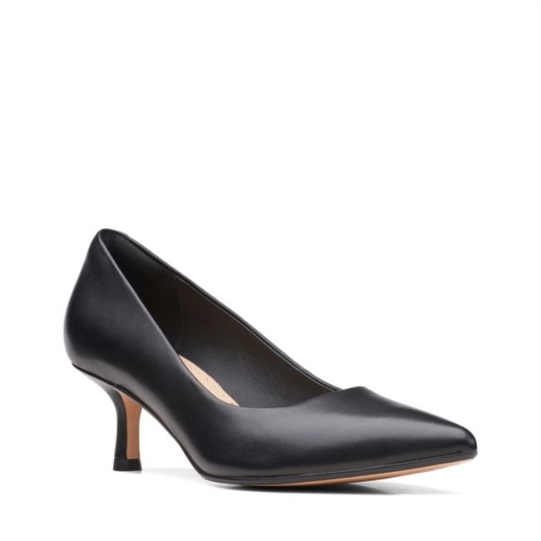 Clarks Cuero Negro Violeta 55 Rae Cuero Negro