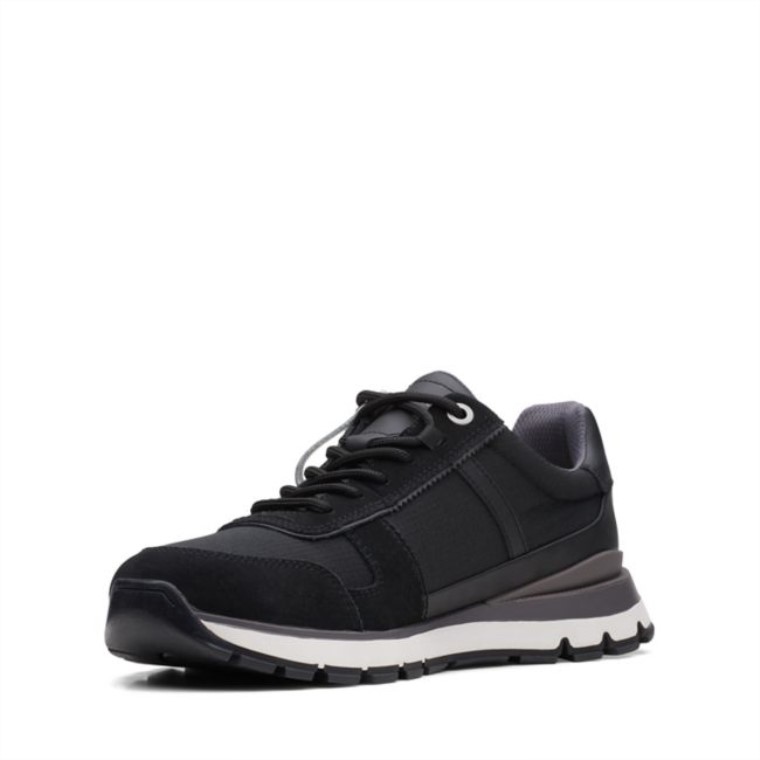 Clarks Movimiento Negro Carrera Lite Negro