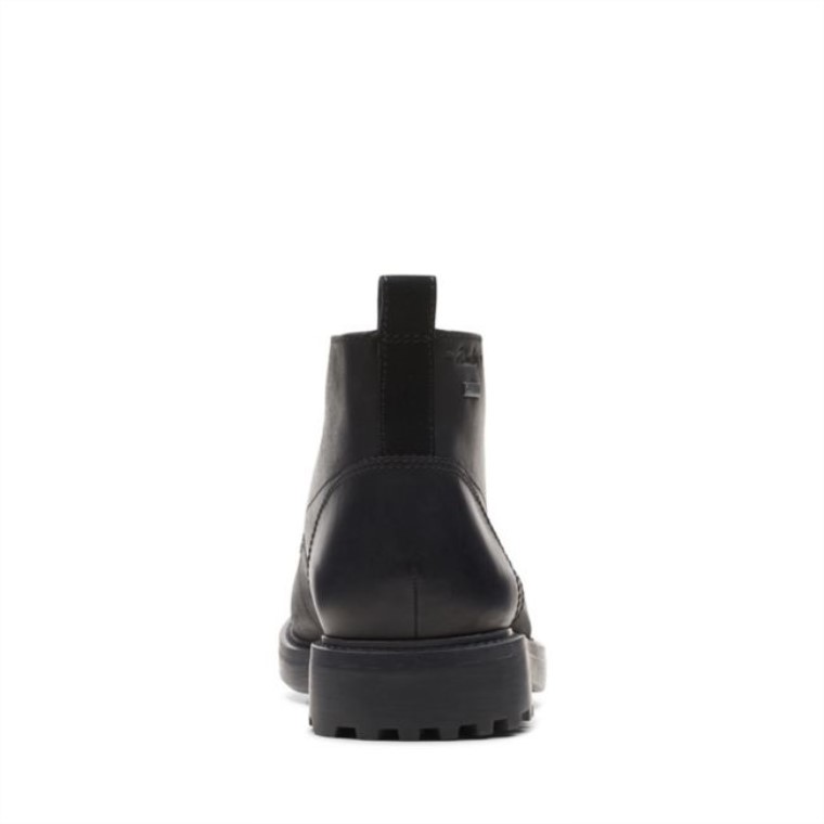 Clarks Cuero Aceitoso Negro Chard Mid Gore-tex Cuero Aceitoso Negro