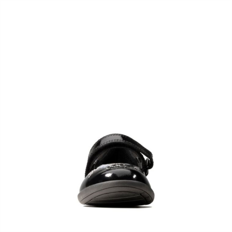 Charol Negro Clarks Etch Chispa Niño Charol Negro