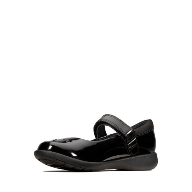 Charol Negro Clarks Etch Chispa Niño Charol Negro