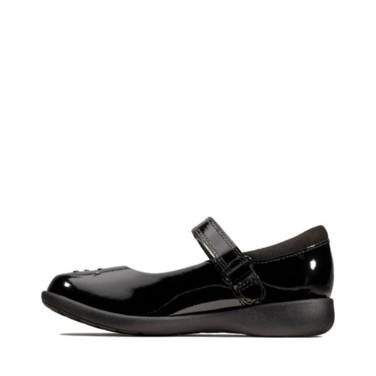 Charol Negro Clarks Etch Chispa Niño Charol Negro