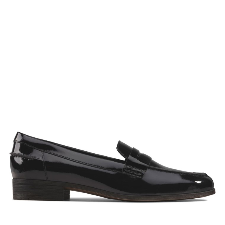 Mocasines Clarks Charol Negro Hamble Charol Negro