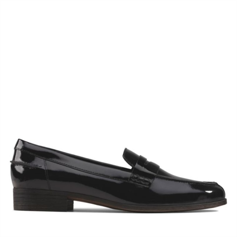 Mocasines Clarks Charol Negro Hamble Charol Negro