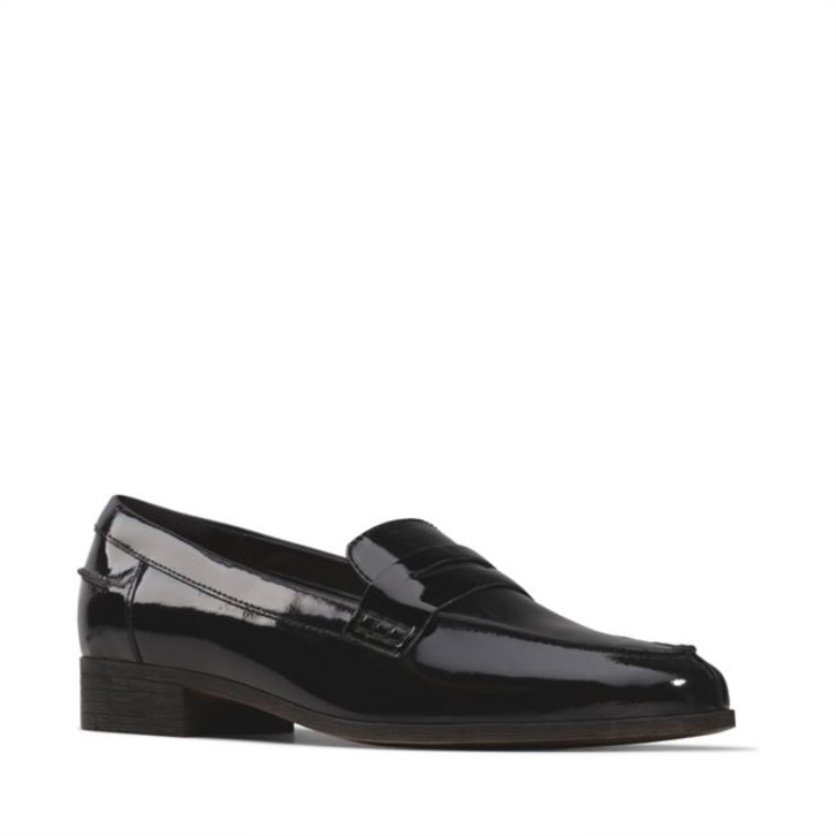 Mocasines Clarks Charol Negro Hamble Charol Negro