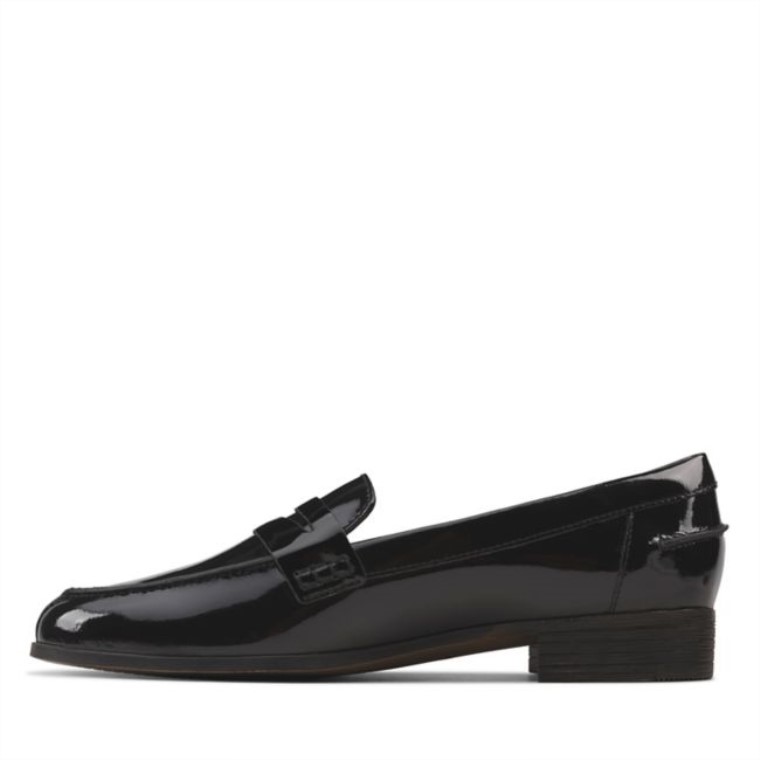 Mocasines Clarks Charol Negro Hamble Charol Negro