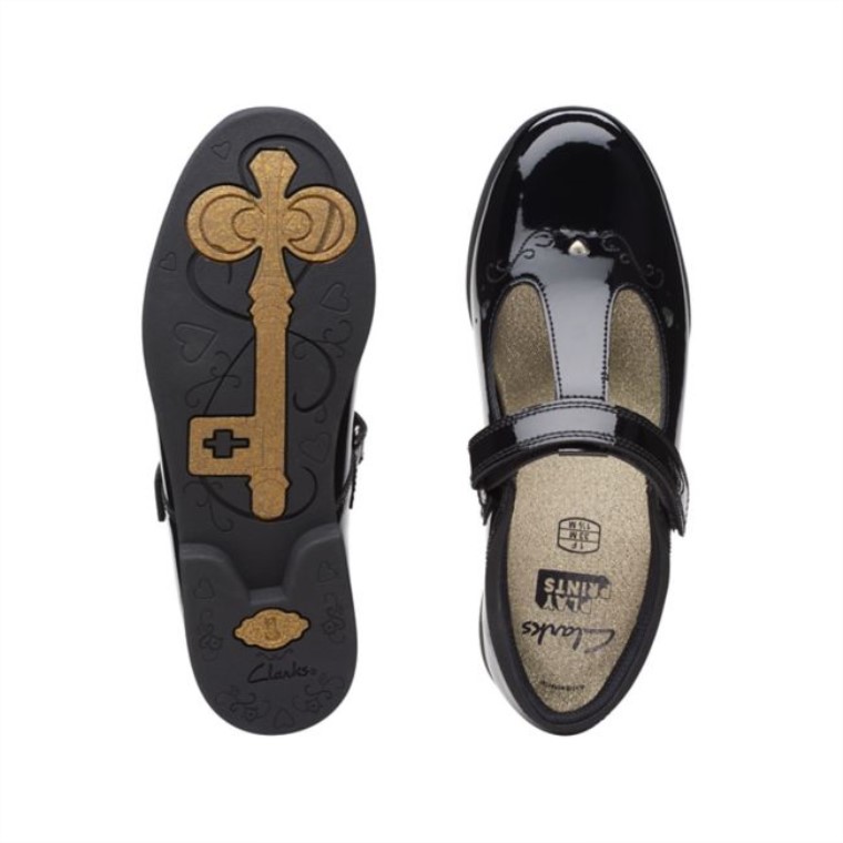 Clarks Charol Negro Paso Mágico Lo Viejo Charol Negro