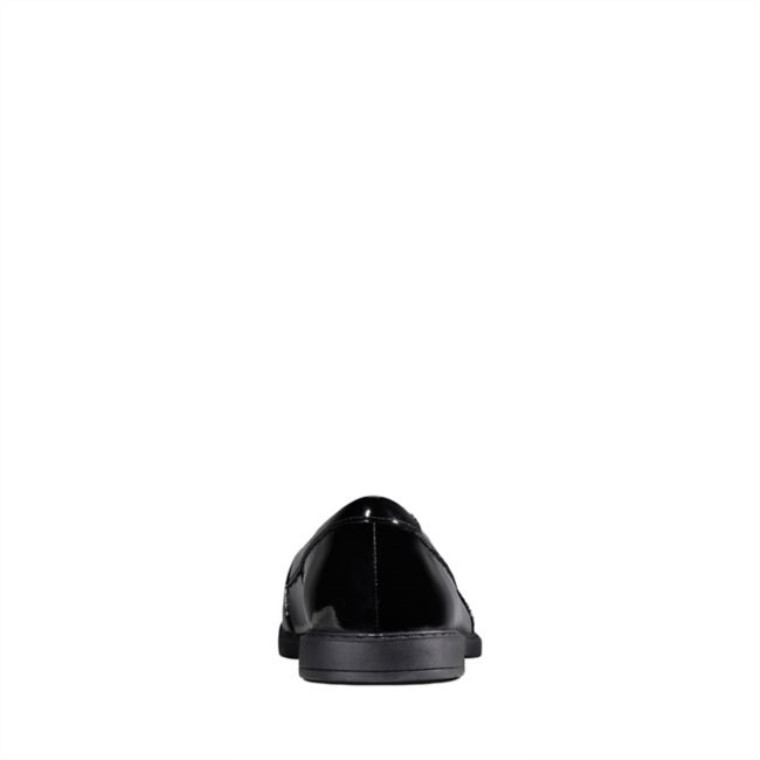 Clarks Charol Negro Scala Niño Brillante Charol Negro