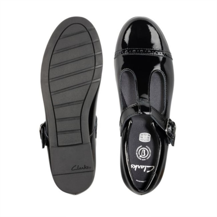 Clarks Patente Negra Scala Esperanza Juventud Patente Negra