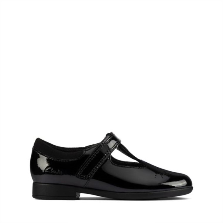 Charol Negro Clarks Scala Espíritu Niño Charol Negro
