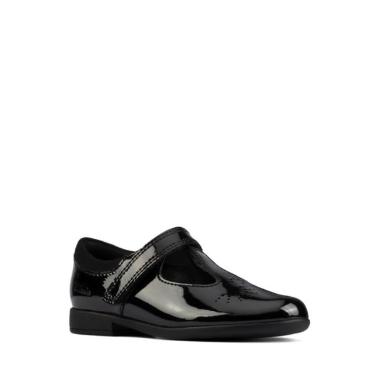 Charol Negro Clarks Scala Espíritu Niño Charol Negro