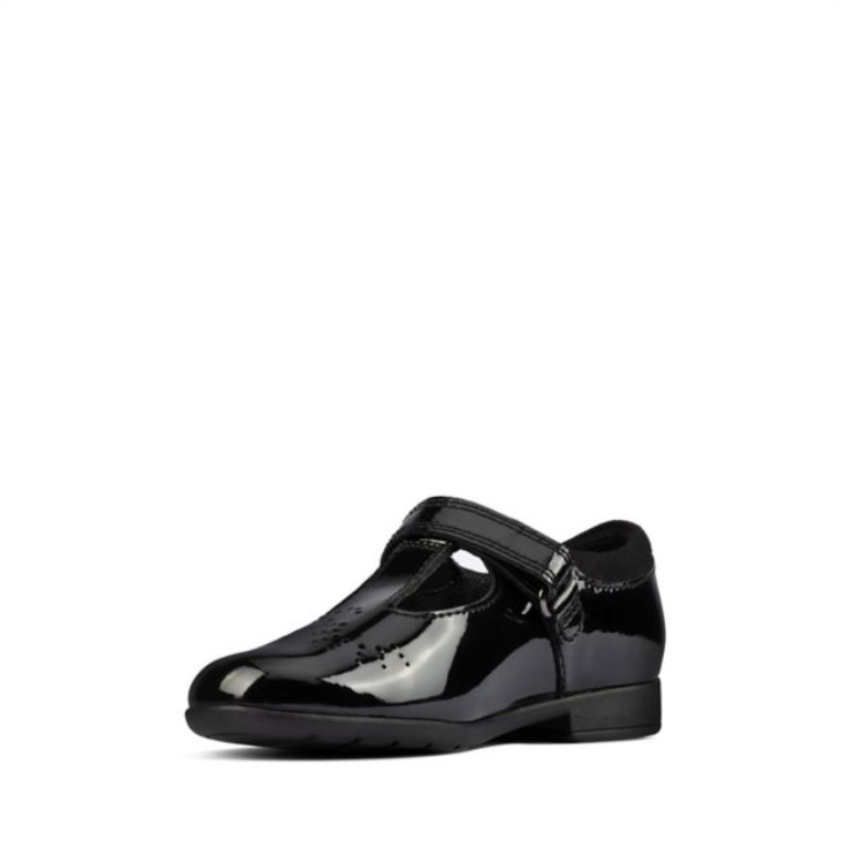 Charol Negro Clarks Scala Espíritu Niño Charol Negro