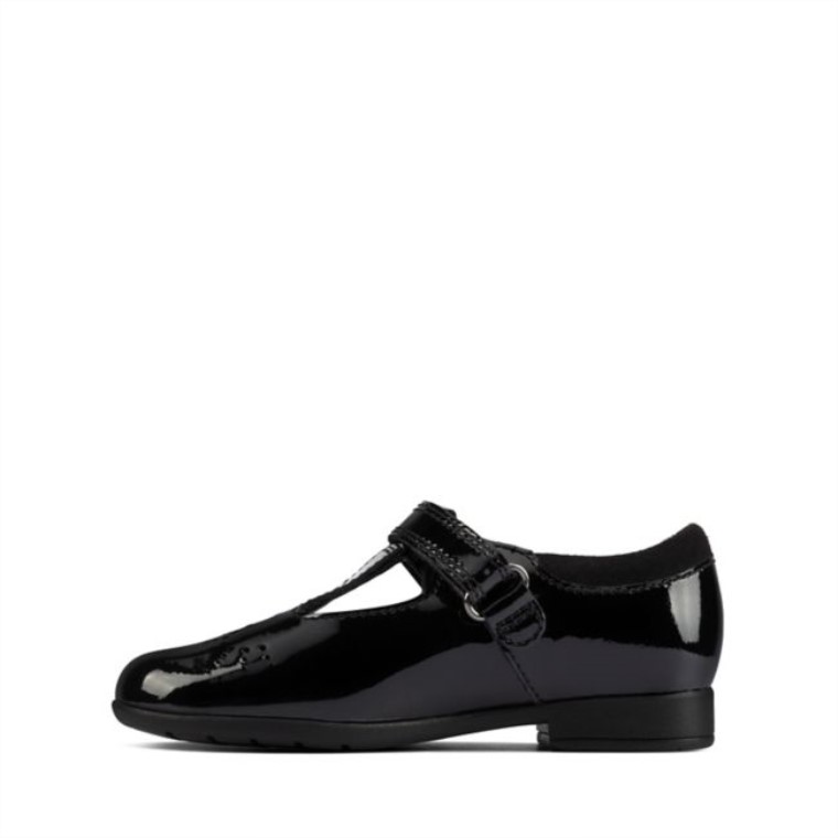 Charol Negro Clarks Scala Espíritu Niño Charol Negro